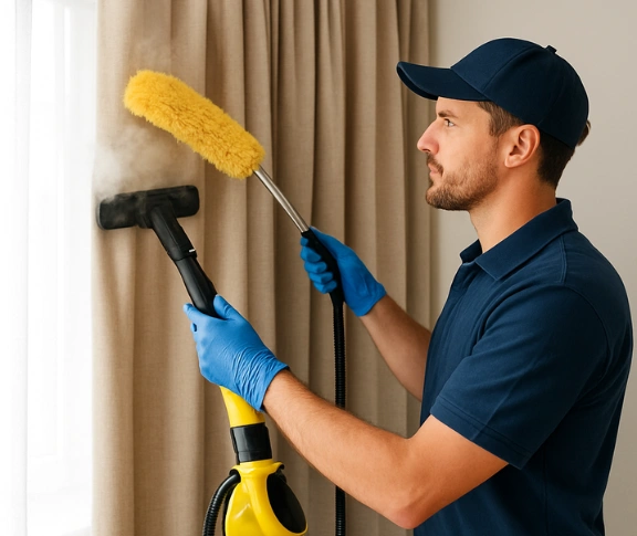 Trusted residential curtain cleaning technician Matty Curtain Cleaning keiraville-nsw QLD