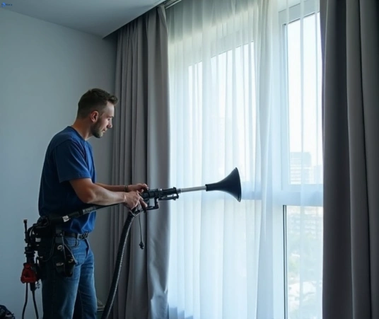 Professional commercial curtain cleaning process equipment Matty Curtain Cleaning keiraville-nsw