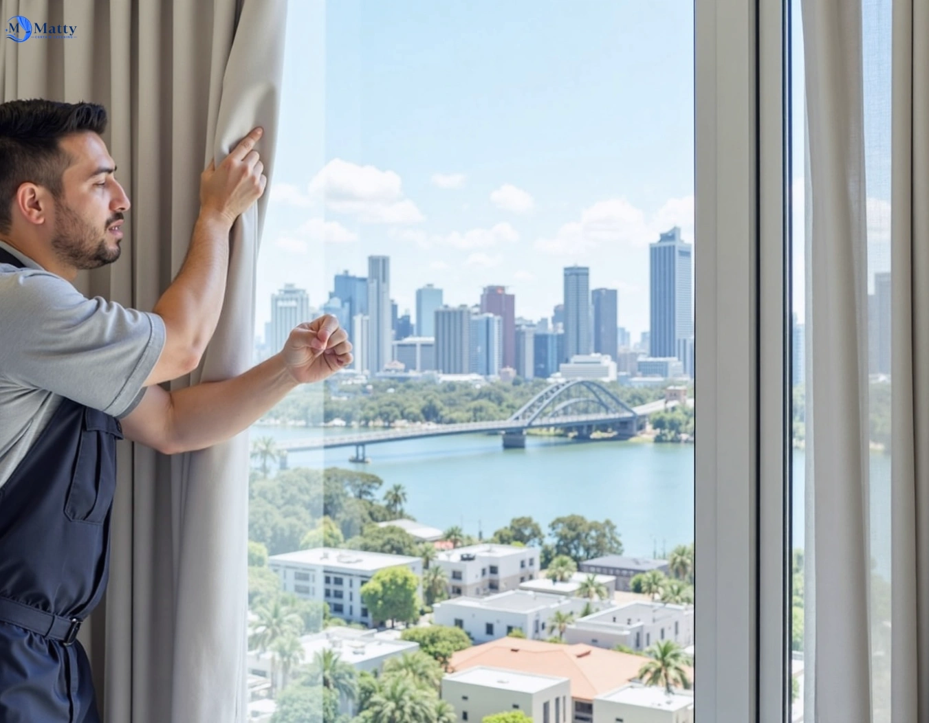 Professional curtain steam cleaning service keiraville-nsw QLD by Matty Curtain Cleaning