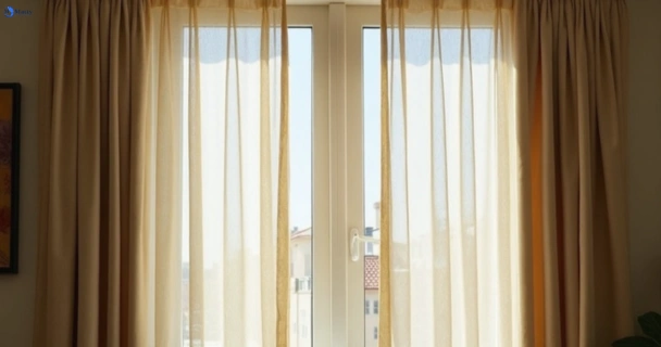 Dull dusty drapes in keiraville-nsw before professional cleaning
